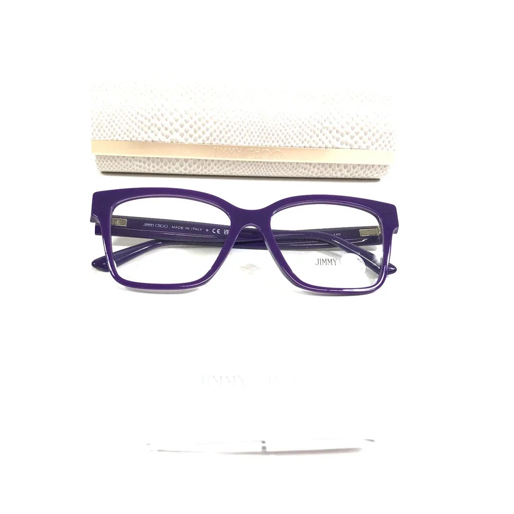 Jimmy Choo Eyeglasses Frames JC3006U 5050 Purple Cat Eye Full Rim 53-16-140